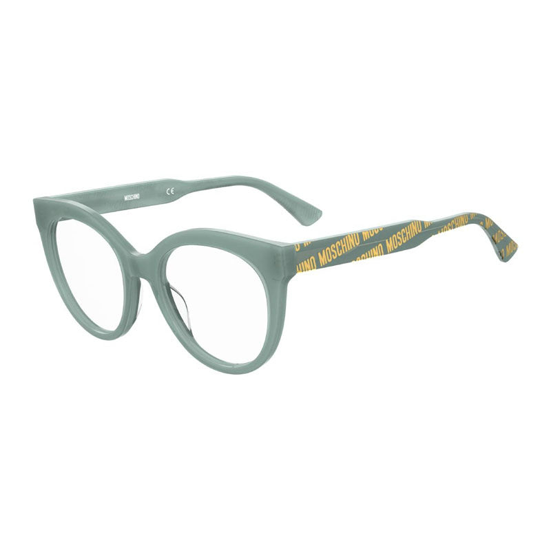 Moschino Eyeglasses Round Full Rim, Pink Frame and Clear Demo Lenses Lens MOS613035J00