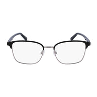 Salvatore Ferragamo Eyeglasses Square Full Rim, Ruthenium/Black Frame and Clear Demo Lens Lens SF2225038