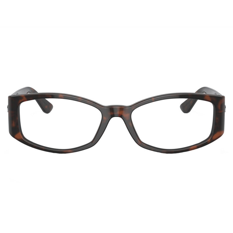 Versace Eyeglasses Geometric Full Rim, Havana Frame and Clear Demo Lenses Lens VE33435429