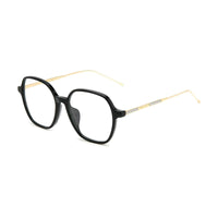 Jimmy Choo Eyeglasses Square Full Rim, Black/Gold Frame and Clear Demo Lens Lens JC367/F080700