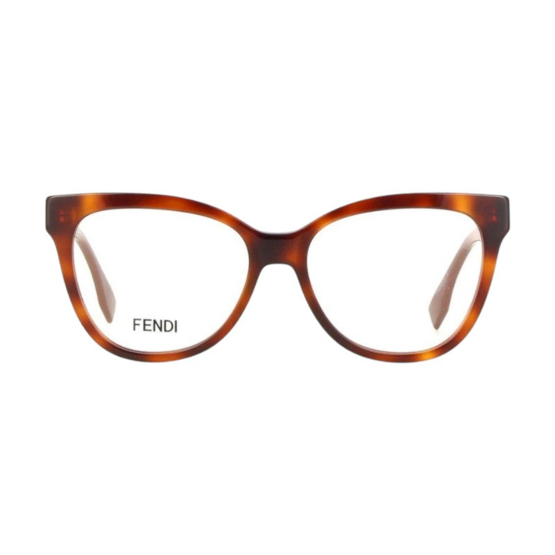 Fendi Fendi Eyeglasses Square Full Rim, Grey Frame and Clear Demo Lens Lens FE50093I020