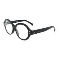 Celine Celine Eyeglasses Oval Full Rim, Shiny Black Frame and Clear Demo Lenses Lens CL50157F001