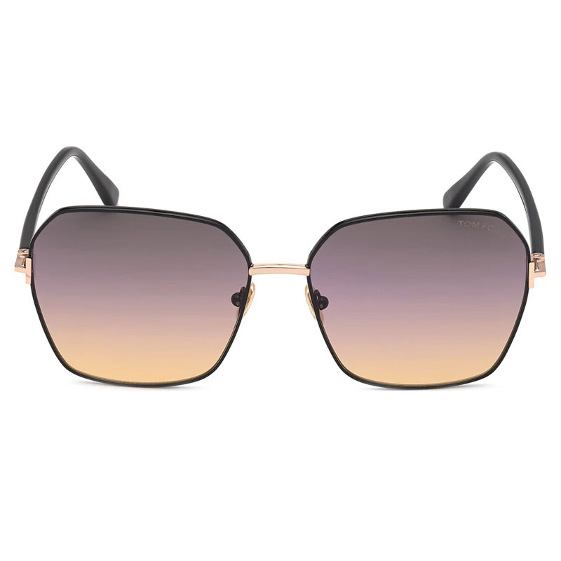 Tom Ford Tom Ford Sunglasses Square Full Rim, Rose Gold/Dark Havana Frame and Brown Gradient Lens FT083952F