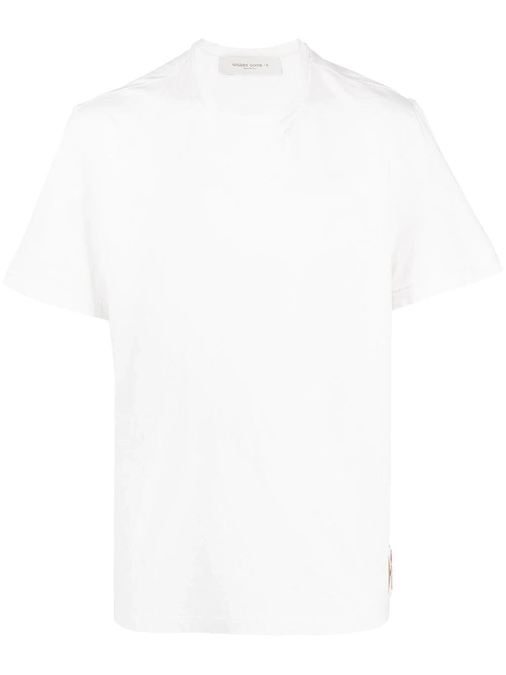 Golden Goose Men T-Shirt Distressed Cotton