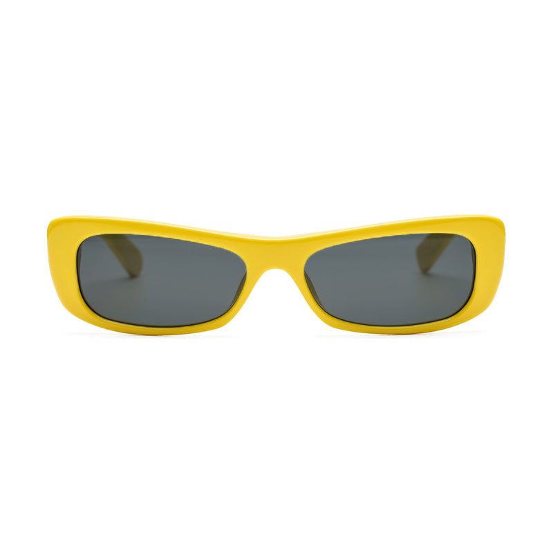 Jacquemus Sunglasses Rectangle Full Rim, Red Frame and Grey Lens JAC/55С2