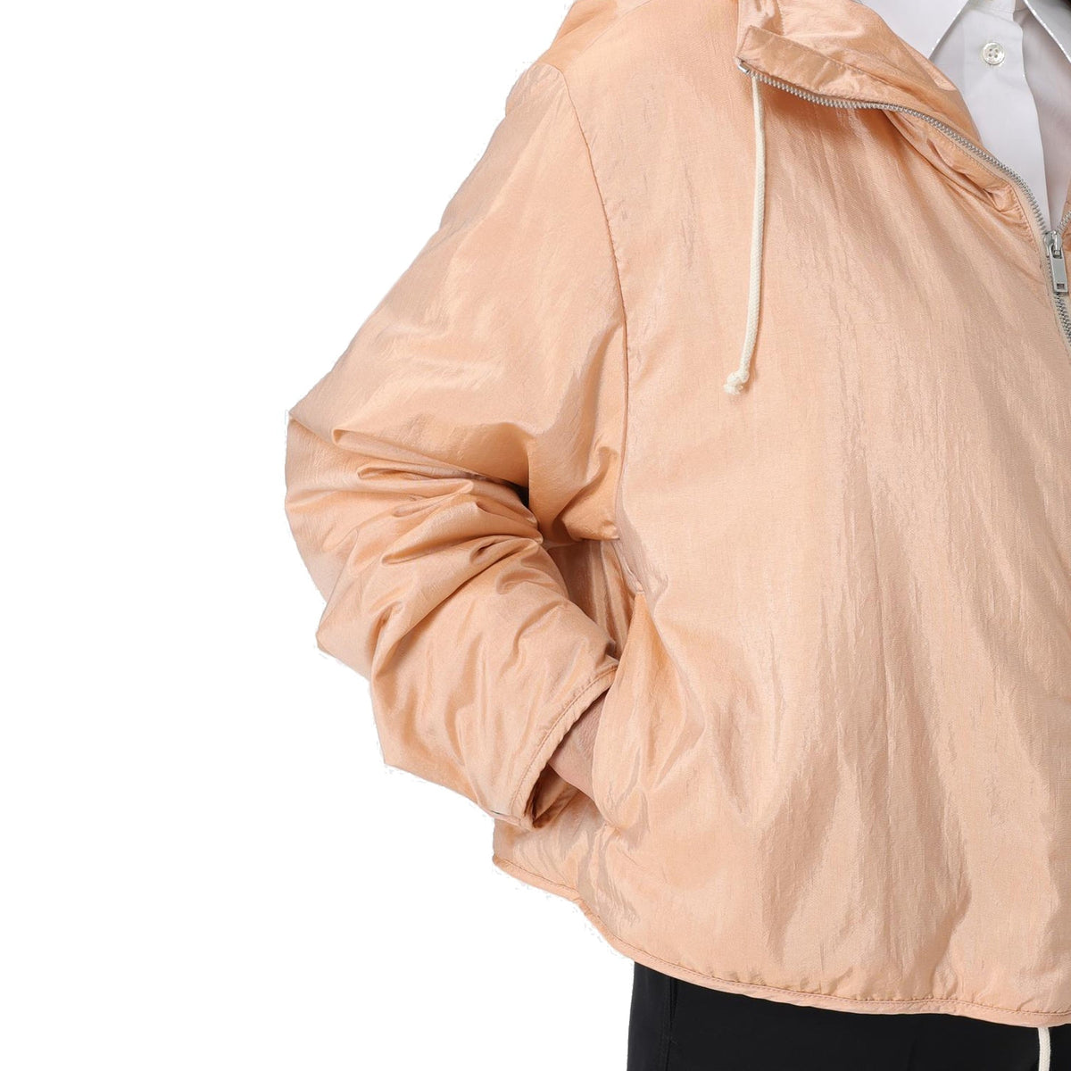 Jil Sander Jil Sander Blend Silk Zip-Up Hooded Jacket Women