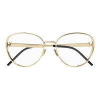 Saint Laurent Saint Laurent Eyeglasses Round Full Rim, Black Frame and Clear Demo Lenses Lens SLM93003