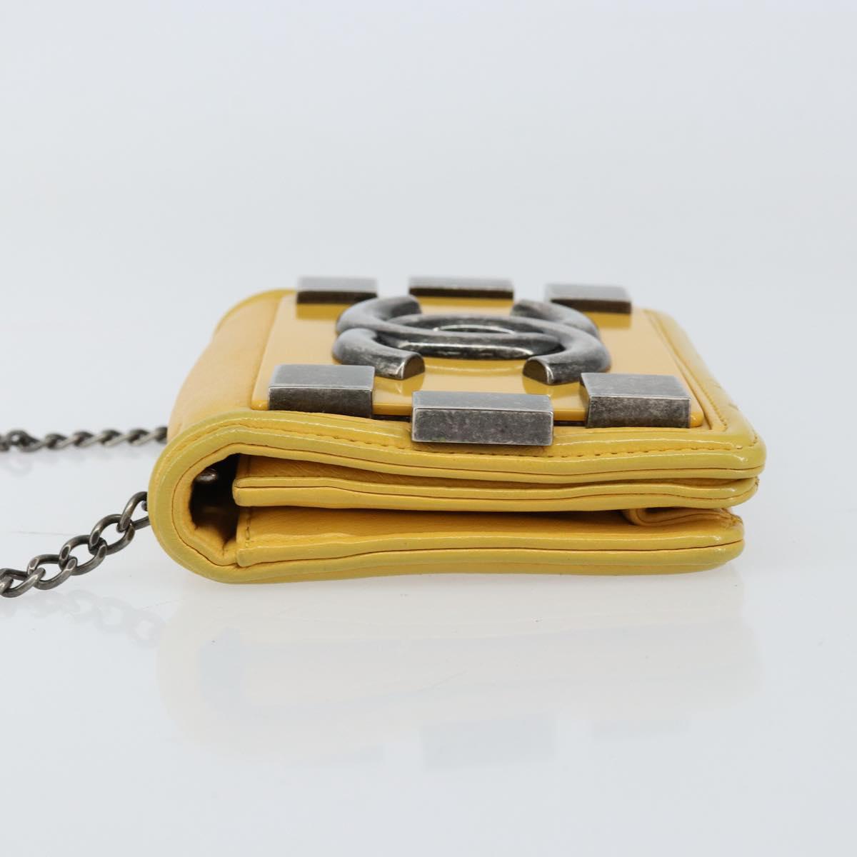 Chanel Boy Brick Flap Bag Lambskin And Plexiglass Yellow Leather Clutche & Pouche Bag (Authentic Pre-Loved)