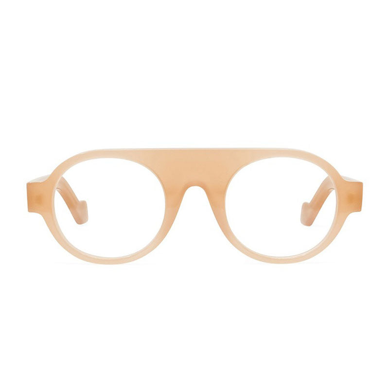 Loewe Eyeglasses Round Full Rim, Light Pink Frame and Clear Demo Lenses Lens LW50009I072