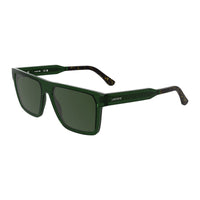 Lacoste Sunglasses Square Full Rim, Transparent Green Frame and Green Lens L6059SN301