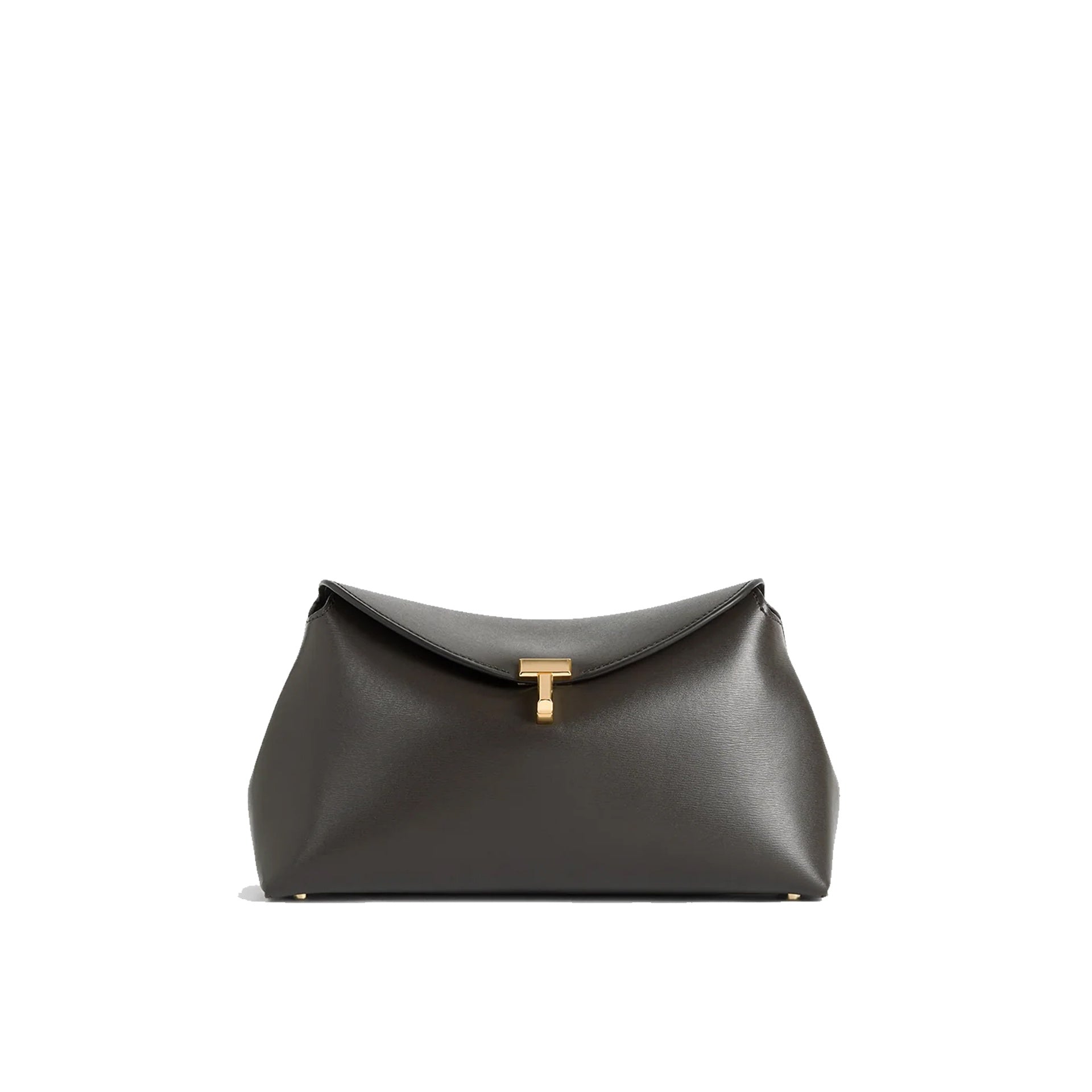 Toteme T-Lock Leather Clutch Bag Women