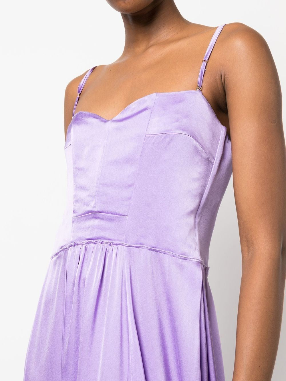 Forte_Forte Women Silk Satin Bustier Dress