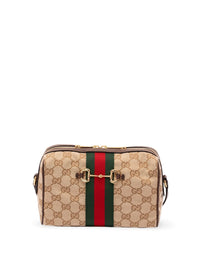 Gucci Gucci Women Horsebit Web Crossbody Bag