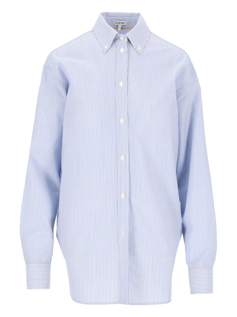 Loewe Women Fluid Wool Striped Shirt