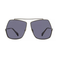 Max Mara Max Mara Sunglasses Geometric Full Rim, Shiny Gunmetal Frame and Smoke Lens MM000632N