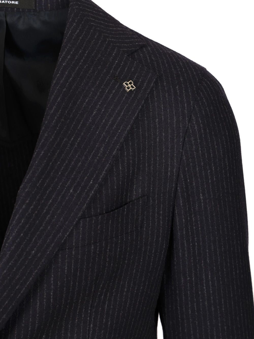 Tagliatore Men Vesuvio Pinstriped Single-Breasted Suit
