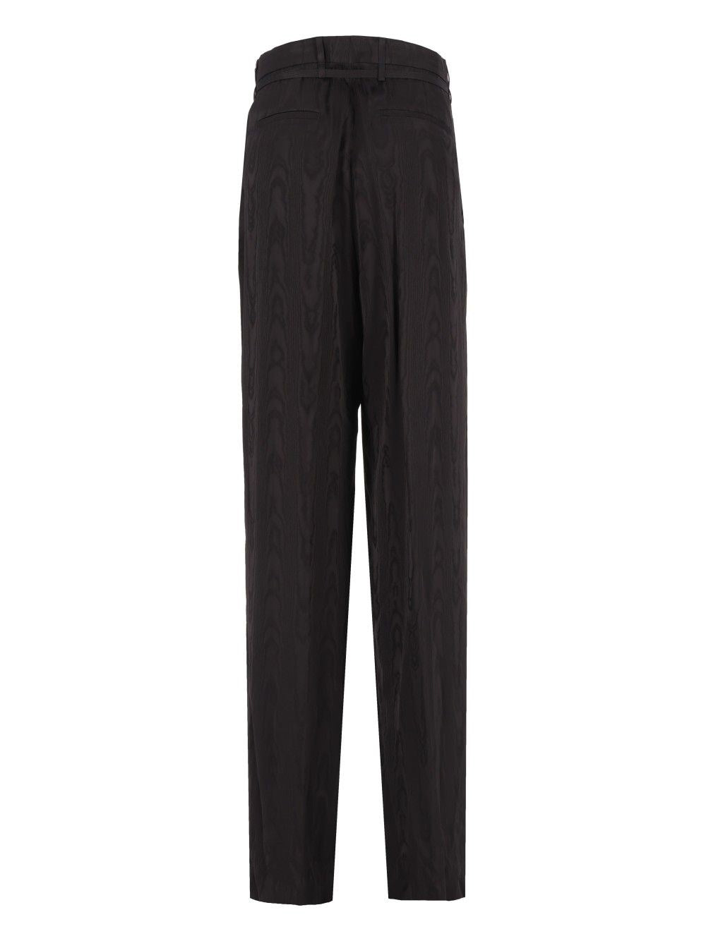 Dries Van Noten Women High-Waisted Trousers Moiré Motif