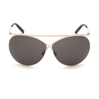 Tom Ford Tom Ford Sunglasses Oval Full Rim, Shiny Rose Gold Frame and Smoke Lens FT076128A