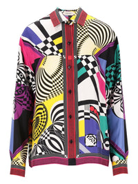 Versace Women Printed Silk Twill Shirt