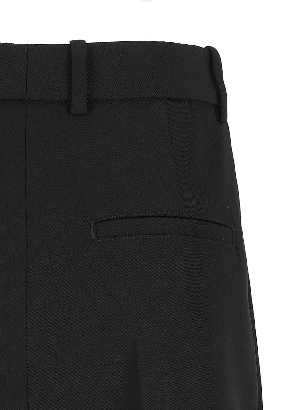 Balenciaga Women "Folded" Midi Twill Skirt