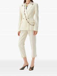 Versace Women Embroidered Stretch Wool Blazer