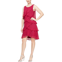 Womens Chiffon Sleeveless Cocktail And Party Dress