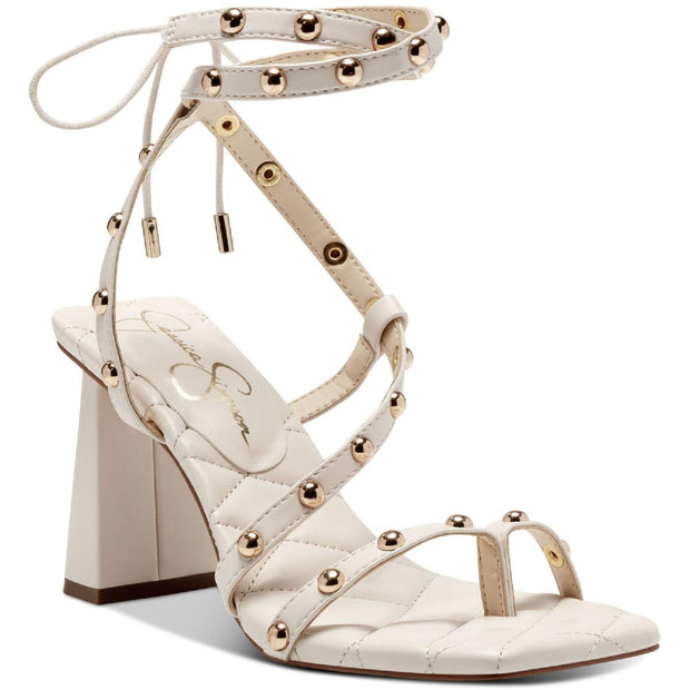 Zayve Womens Faux Leather Ankle Strap Heels