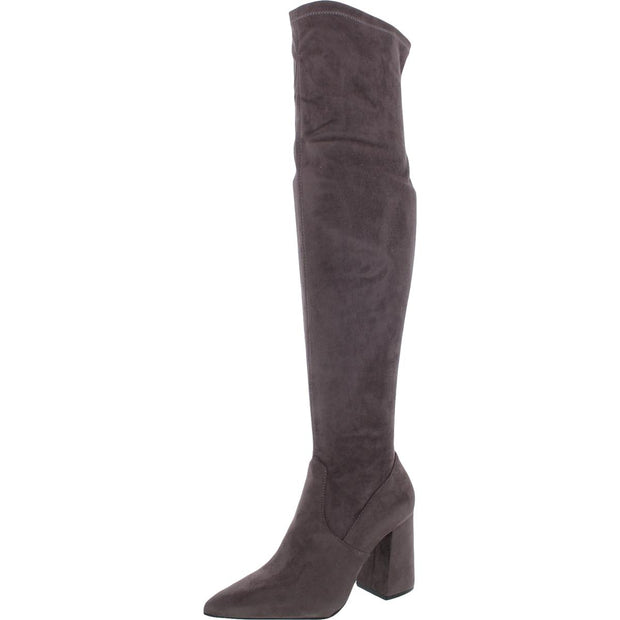 Jacoby Womens Faux Suede Block Heel Knee-High Boots