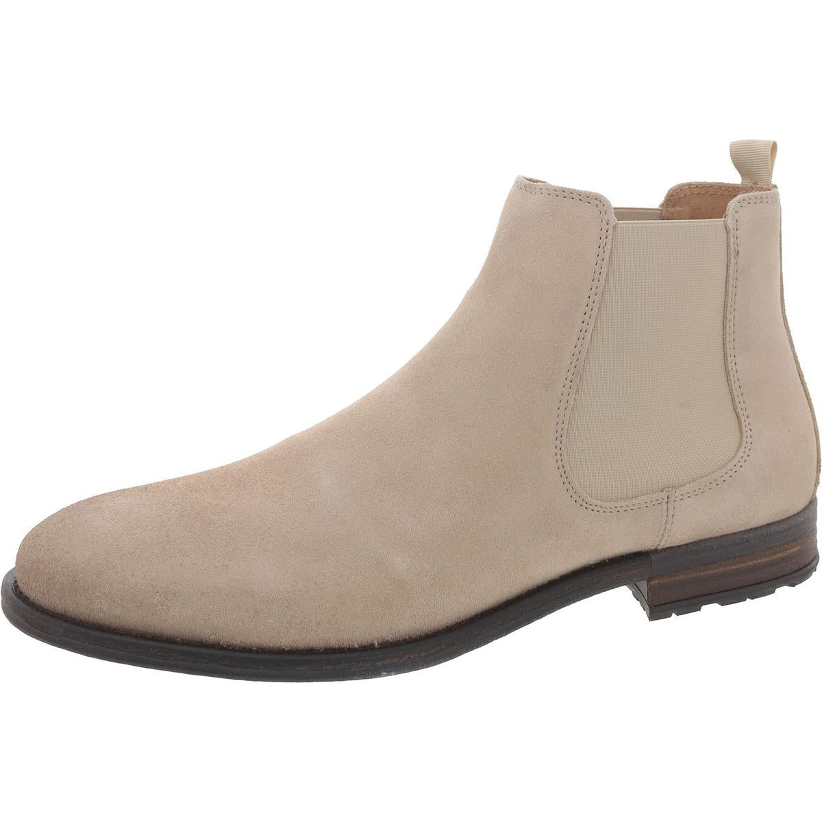 Mens Suede Pull On Chelsea Boots