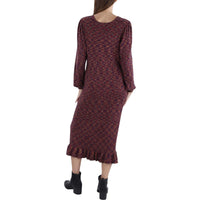 Womens Space Dye Midi Sweaterdress