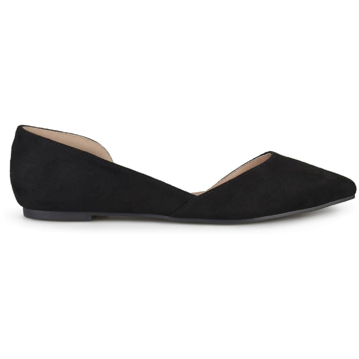 Ester Womens Faux Suede Slip On D'Orsay