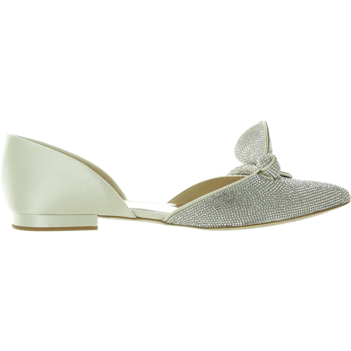 Womens Embellished Satin D'Orsay