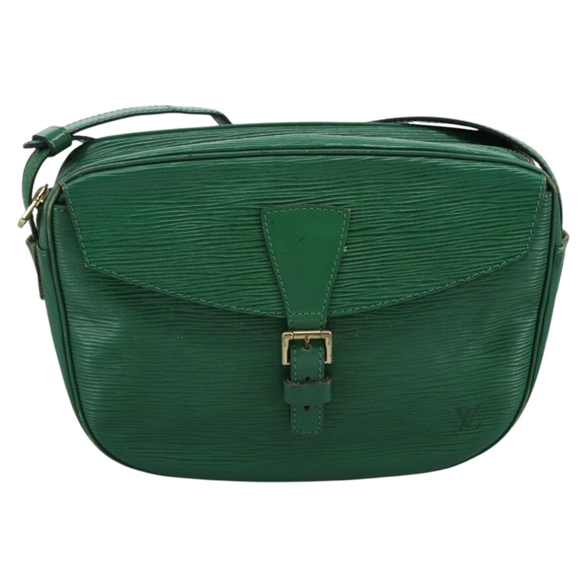 Louis Vuitton Jeune Fille Green Leather Shoulder Bag (Pre-Owned)