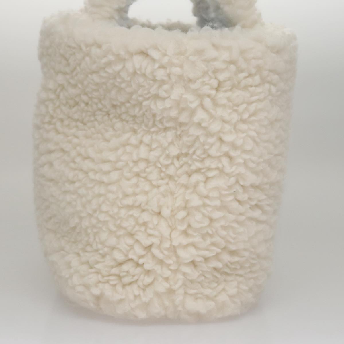Prada Shearling White Wool Handbag (Pre-Owned)