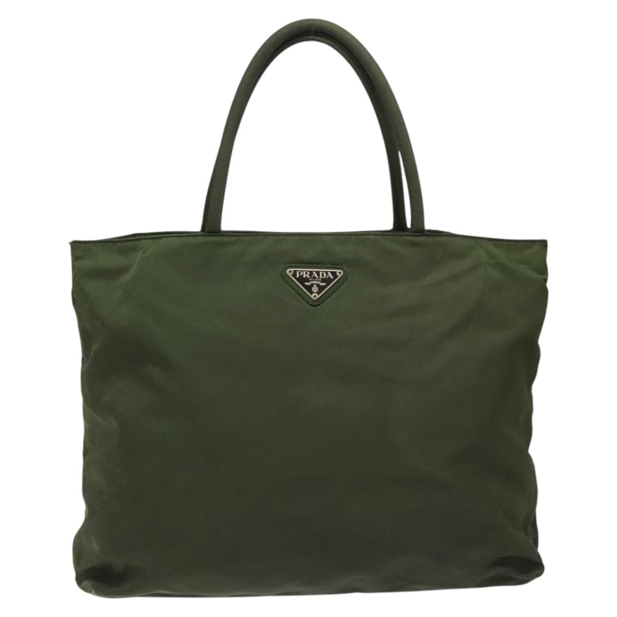 Prada Tessuto Green Synthetic Handbag (Pre-Owned)