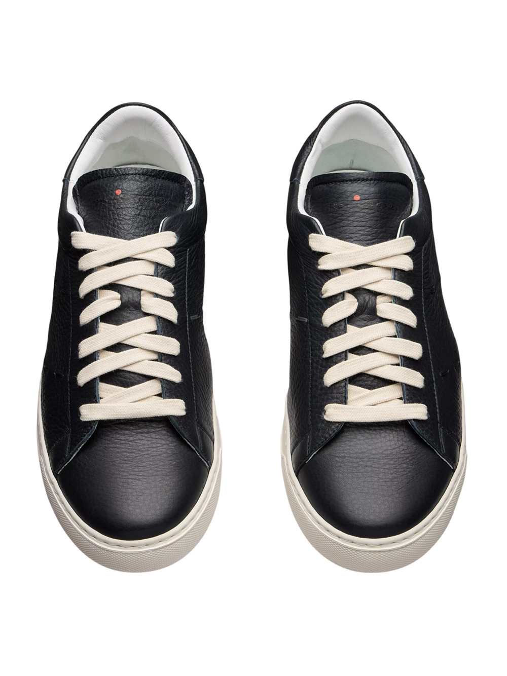 KITON Kiton Men Leather Sneakers With Cross-Stitch Detailing.