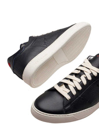 KITON Kiton Men Leather Sneakers With Cross-Stitch Detailing.