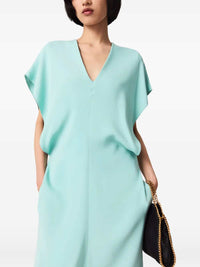 STELLA MCCARTNEY Stella Mccartney Women Midi Dress With V-Neck And Drape