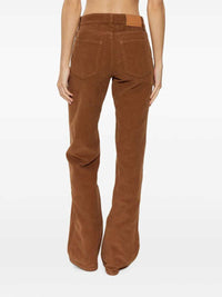 Stella Mccartney Women Corduroy Trousers With Logo Charm