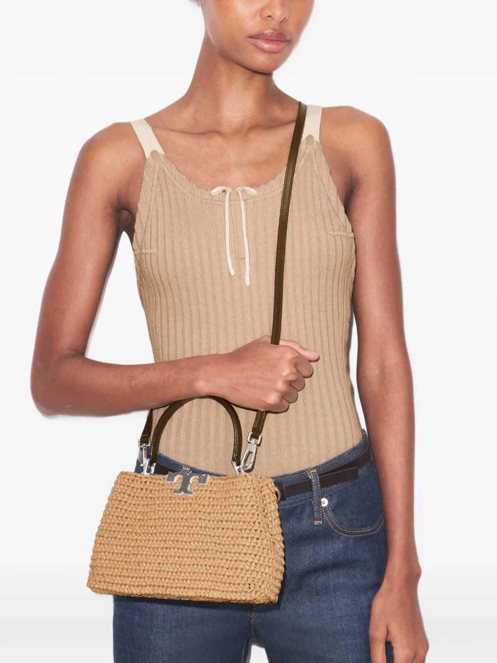 TORY BURCH Tory Burch Women Eleanor Mini Straw Tote Bag