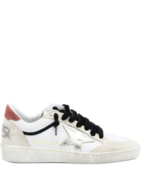 Golden Goose Women Ball Star Leather Sneakers With Metallic Leather Star And Suede Heel Tab