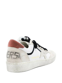 GOLDEN GOOSE Ball Star Leather Sneakers With Metallic Leather Star And Suede Heel Tab Women