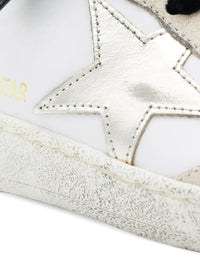 Golden Goose Women Ball Star Leather Sneakers With Metallic Leather Star And Suede Heel Tab