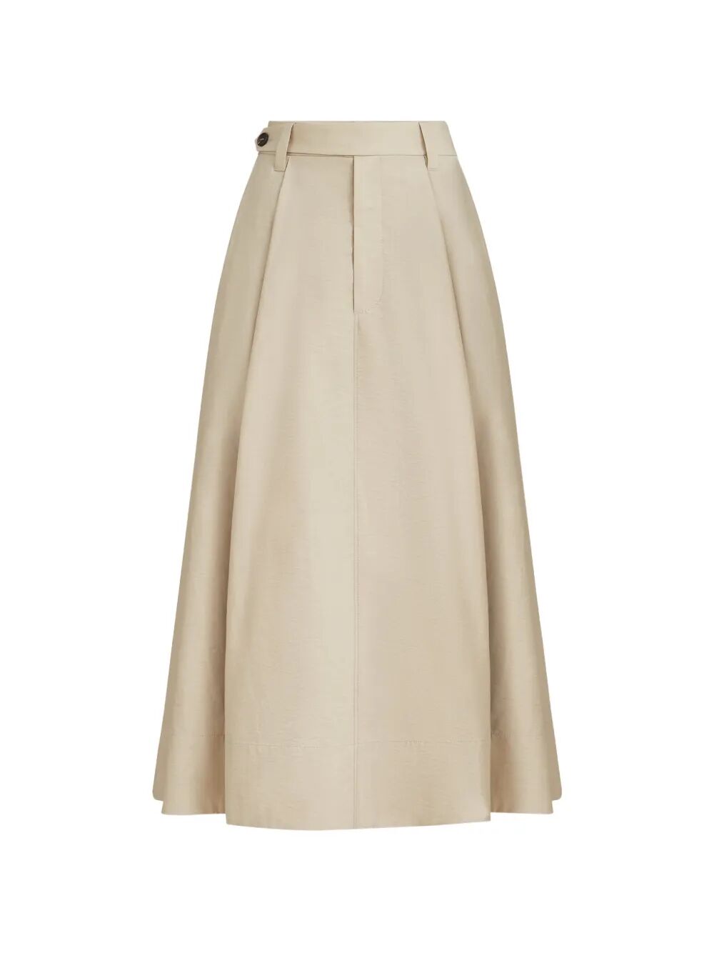 BRUNELLO CUCINELLI Techno Cotton Poplin Sartorial Skirt With Monili Women