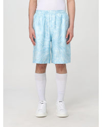 Versace Silk Floral Print Shorts Men Blue 48" Waist Blue