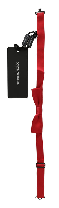 Dolce & Gabbana Dolce & Gabbana Red 100% Silk Slim Adjustable Neck Papillon Bow Men's Tie