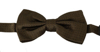 Dolce & Gabbana Dolce & Gabbana Brown Polka Dots Silk Adjustable Neck Papillon Men Bow Men's Tie