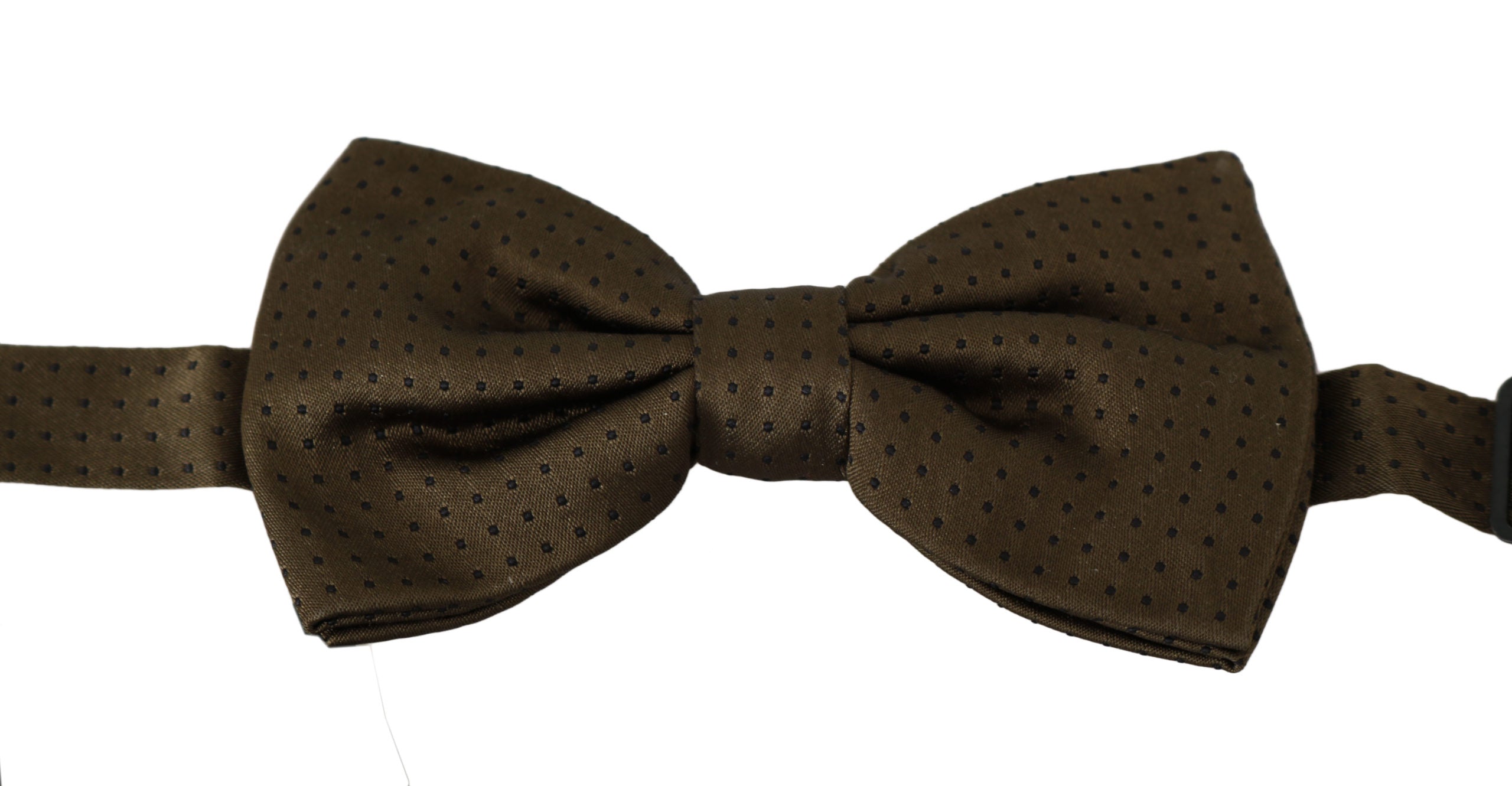 Dolce & Gabbana Dolce & Gabbana Brown Polka Dots Silk Adjustable Neck Papillon Men Bow Men's Tie