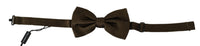 Dolce & Gabbana Dolce & Gabbana Brown Polka Dots Silk Adjustable Neck Papillon Men Bow Men's Tie