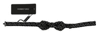 Dolce & Gabbana Dolce & Gabbana Black Polka Dots Silk Adjustable Neck Papillon Men Bow Men's Tie